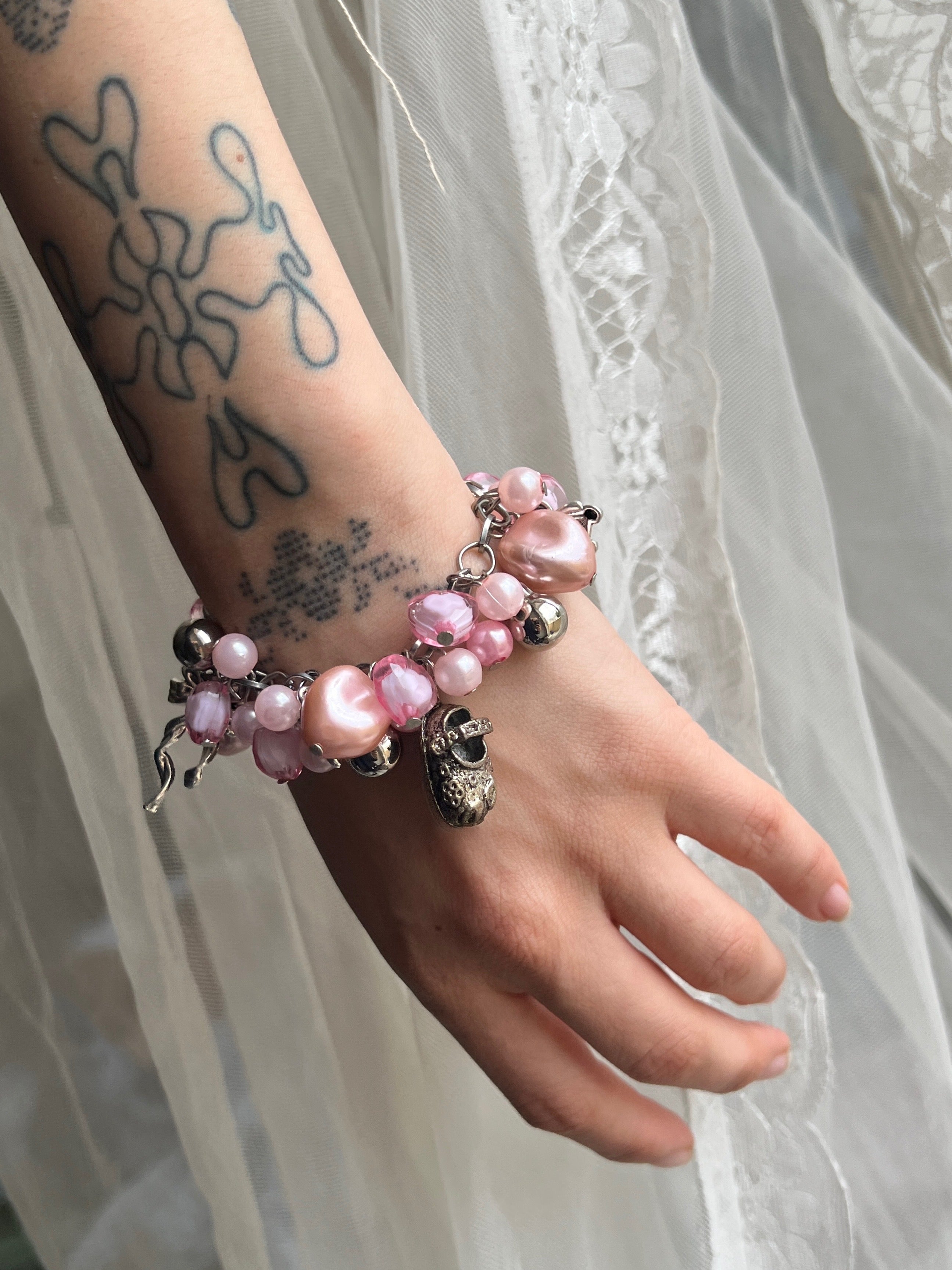 Cotton candy garden bracelet 𓂃 𓈒𓏸🪷