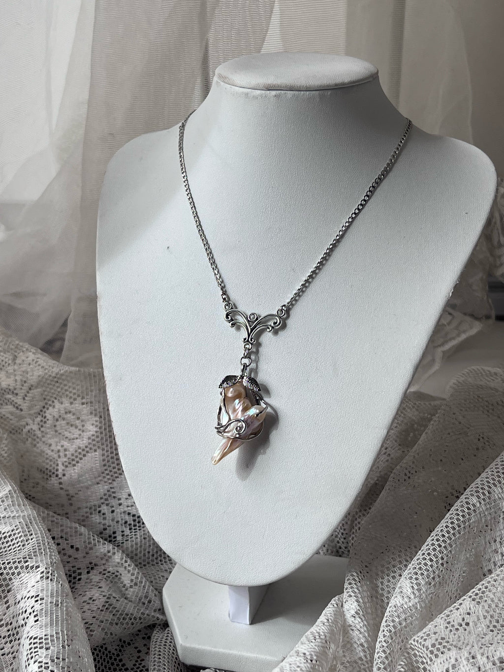 Baroque pearl necklace ₊𓏲 ๋࣭ ࣪ ˖🎐