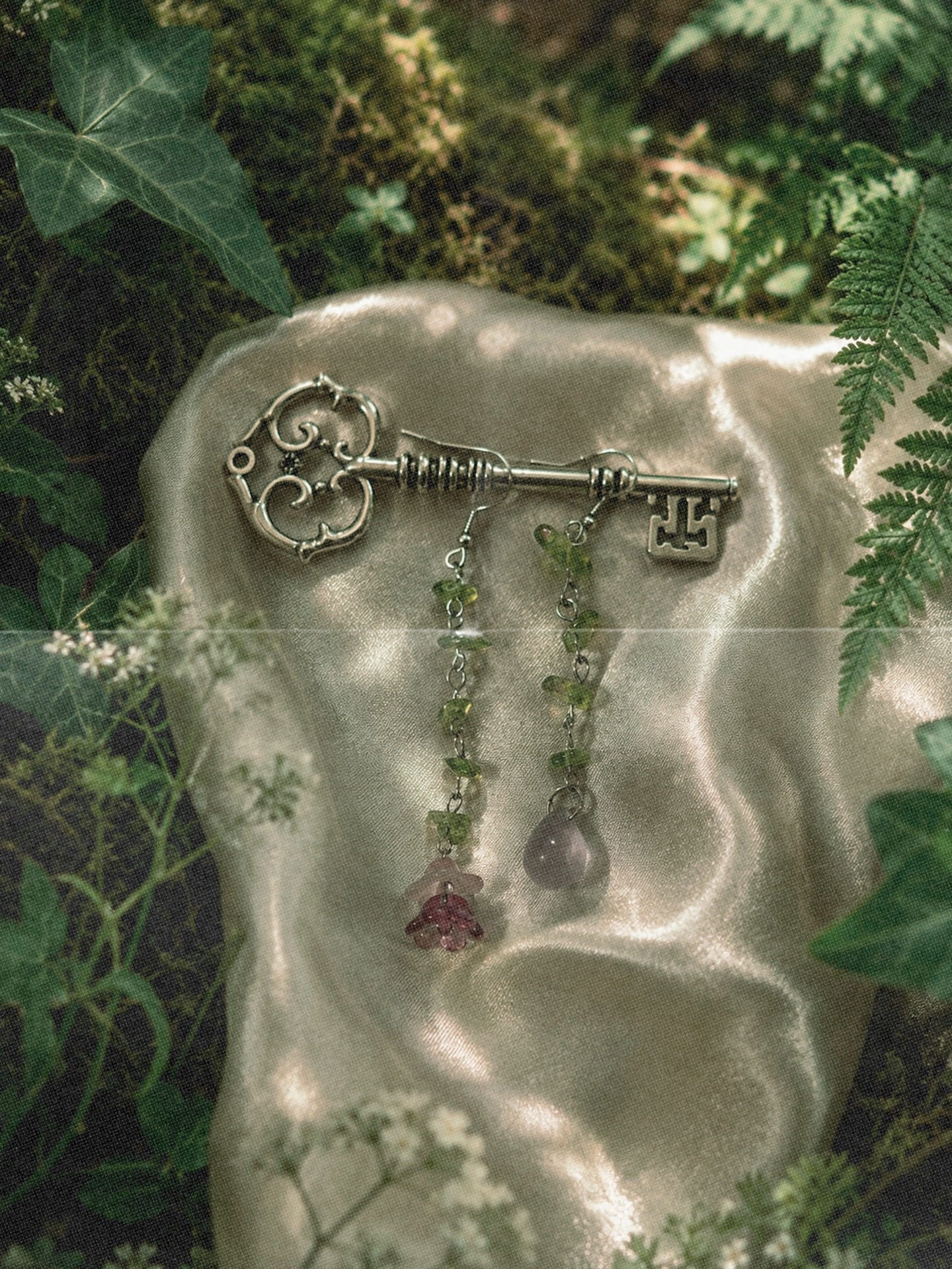 Lush forest earrings ˚˖𓍢ִ໋🌷͙֒✧