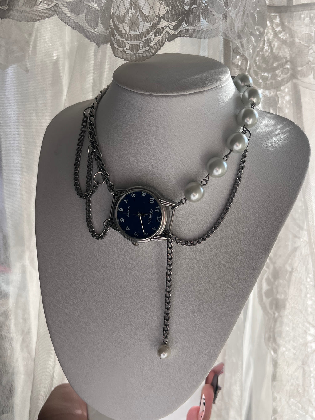 🕰️ 𐙚₊ Phantom watch necklace ⋆.° 𖤉 🕰️ 𐙚₊