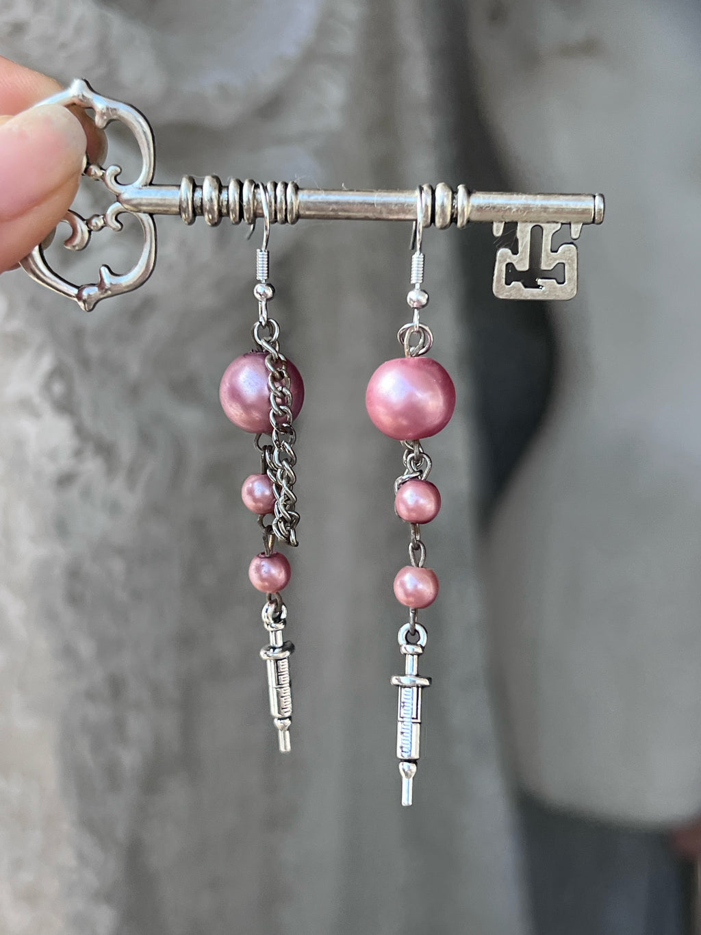 Pink Prescription Earrings ˚.🎀༘⋆💉