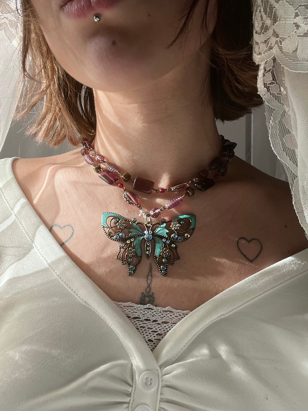 ྀ ♡⃟͚̊ ᨳ᭬ Butterfly lullaby necklace ྀ ᨳ᭬ ♡⃟͚̊