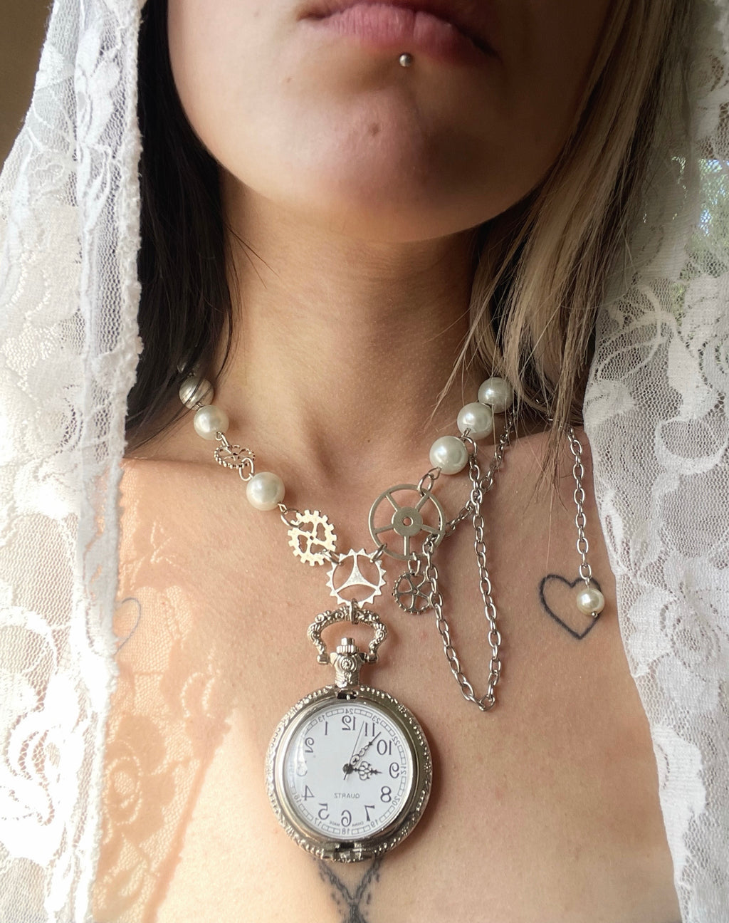 Steampunk pocket watch necklace ⚙️ 🧷ೃ࿔*: