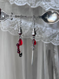 The knight earrings 🩸⋆.° 𖤉