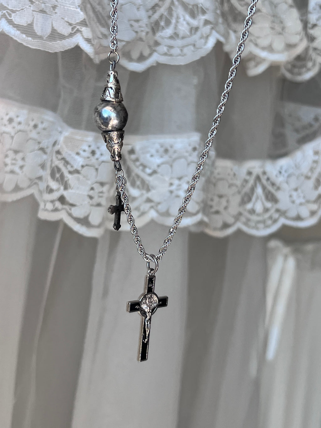 𖥟·͙ Stainless cross necklace 𖥟·͙　