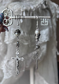 ⋆.° ⋆♱⋆ Assymetrical cross earrings ⋆.° ⋆♱⋆
