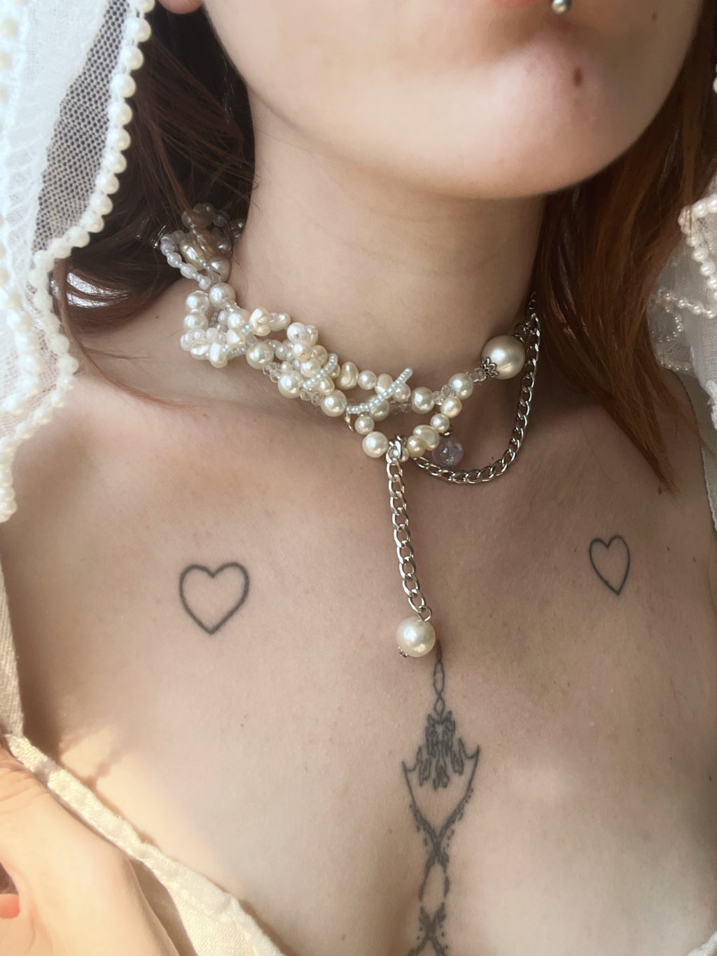 Mother of pearls necklace ✦˚ ༘⋆♡｡˚