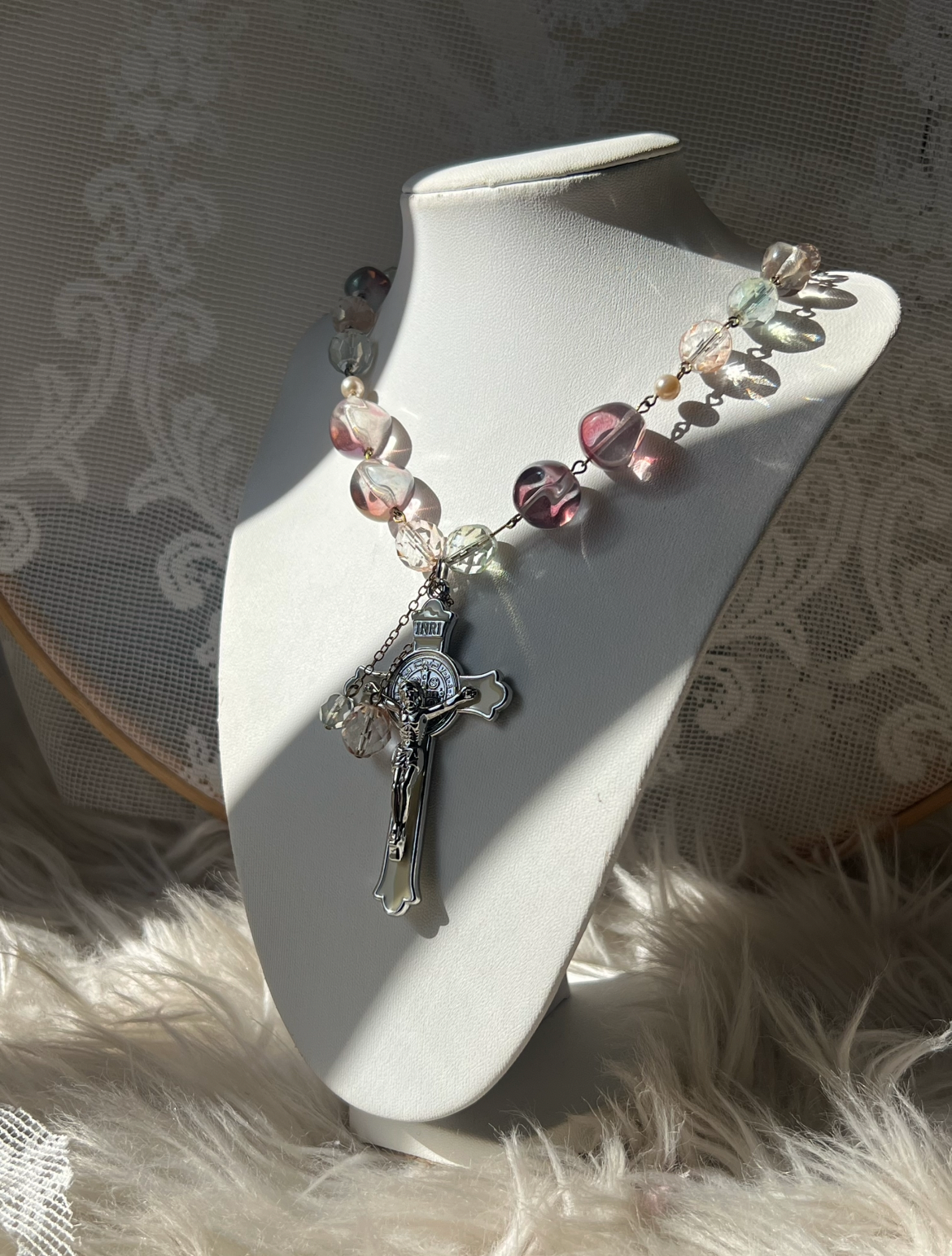 ⋆｡‧☩ ༘⋆°• Glass rosary ‧‧₊˚ ☾. ༘⋆🗡️°•