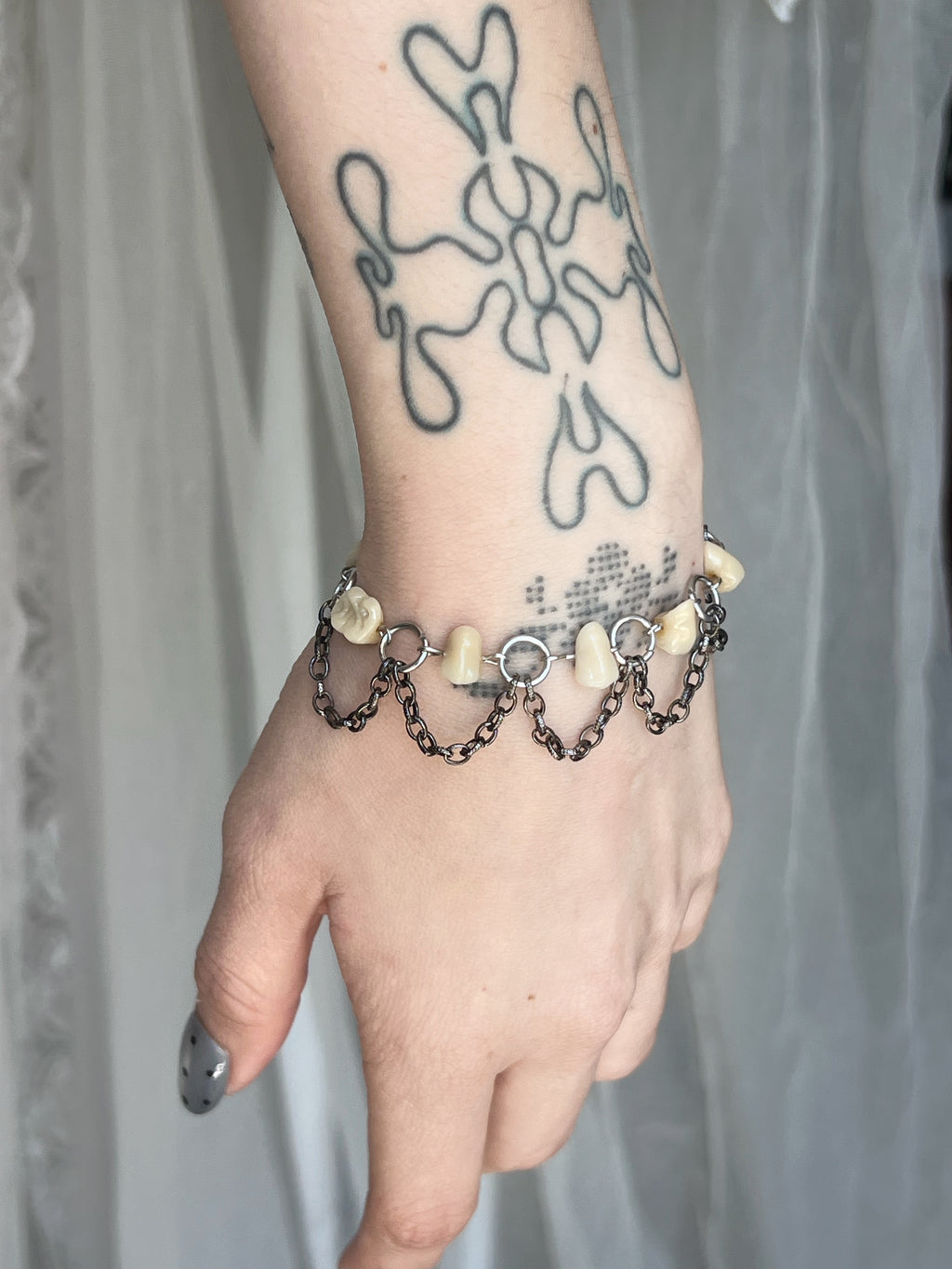 Early 20th century porcelain teeth bracelet 🦷