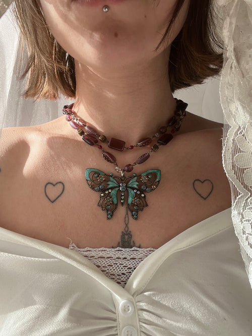 ྀ ♡⃟͚̊ ᨳ᭬ Butterfly lullaby necklace ྀ ᨳ᭬ ♡⃟͚̊