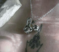 Ghostly whispers bunny necklace