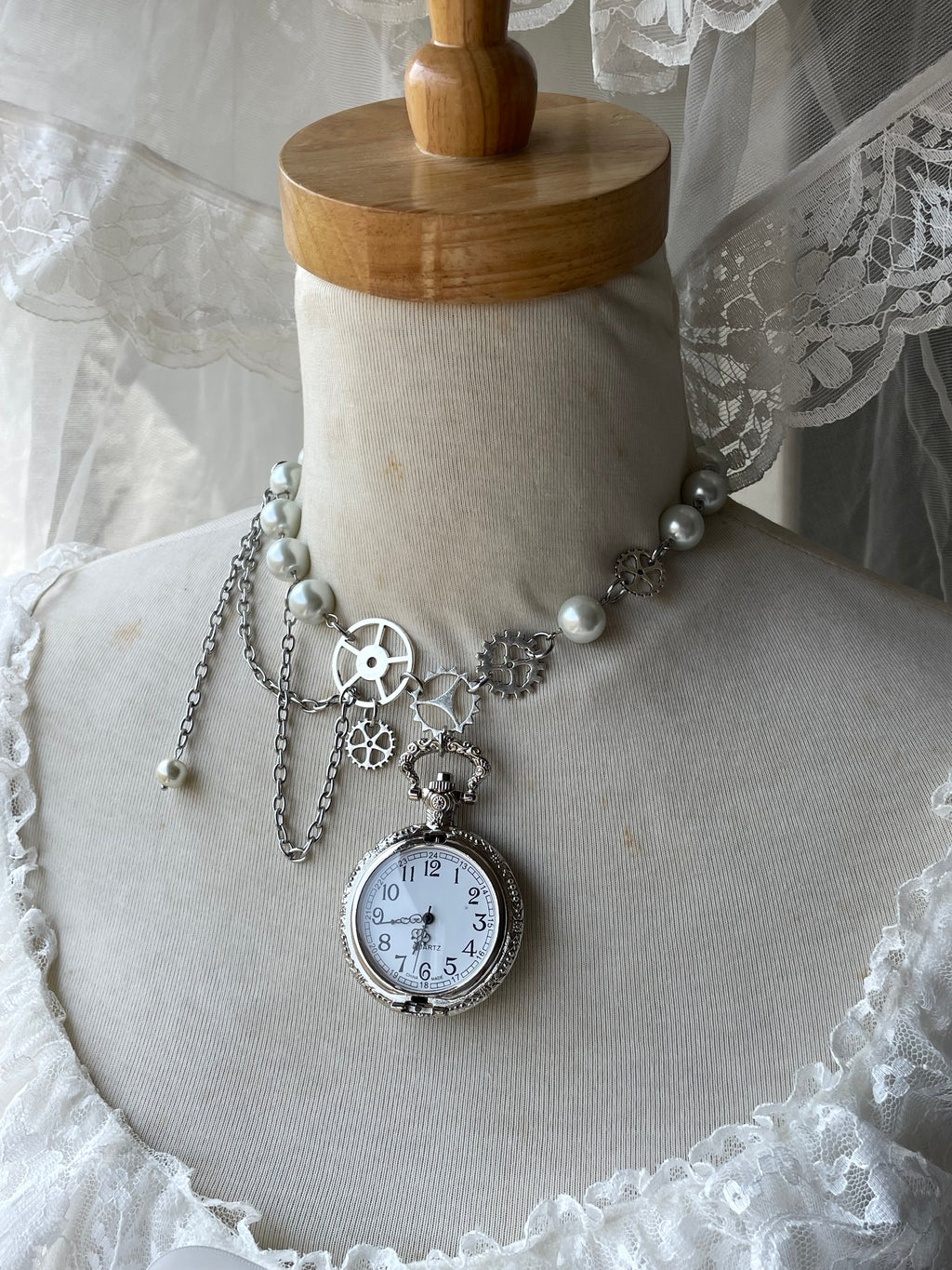 Steampunk pocket watch necklace ⚙️ 🧷ೃ࿔*: