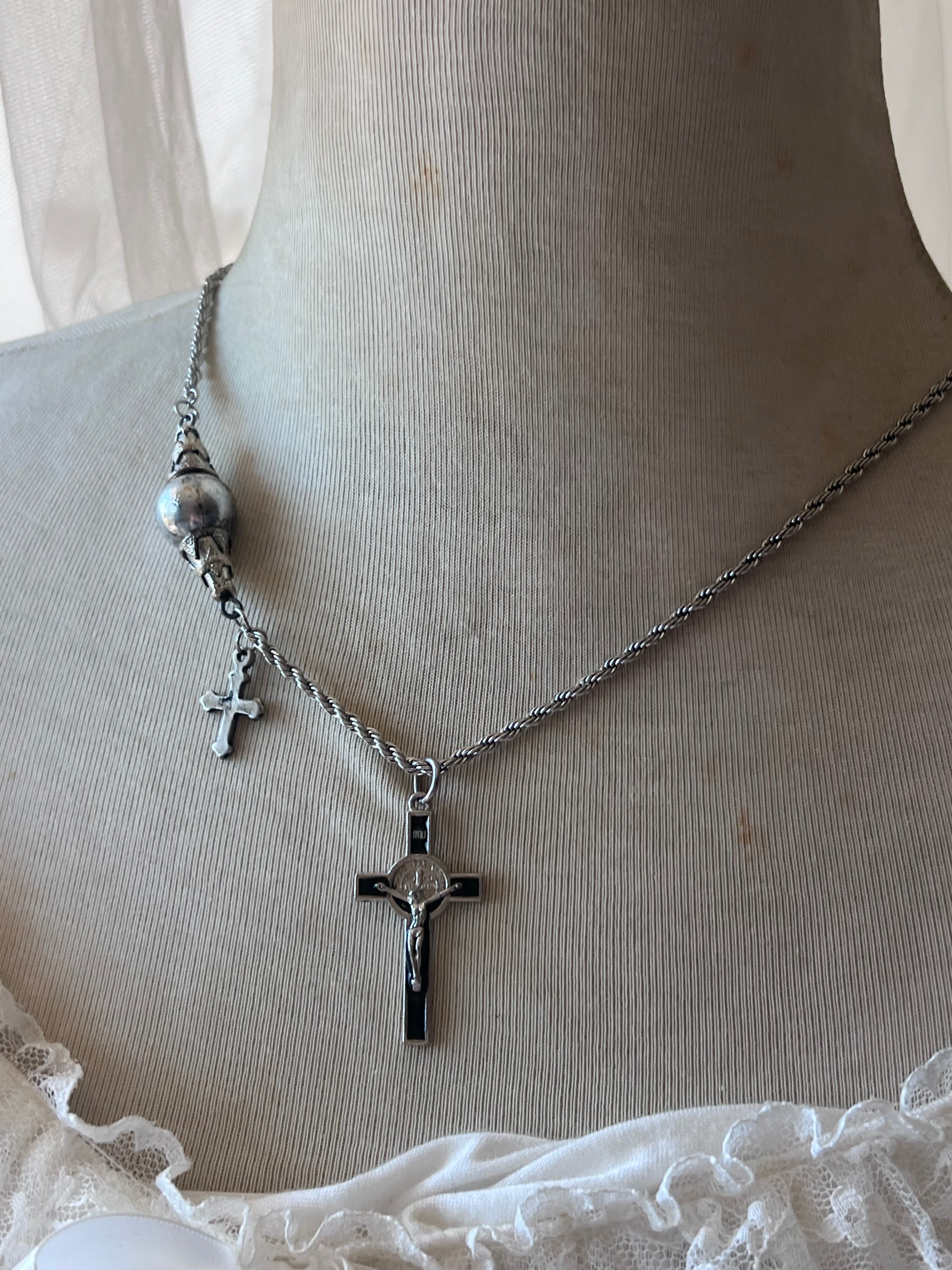 𖥟·͙ Stainless cross necklace 𖥟·͙　