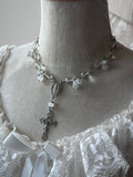 Frost rosary necklace ࣪ ִֶָ🪽་༘࿐