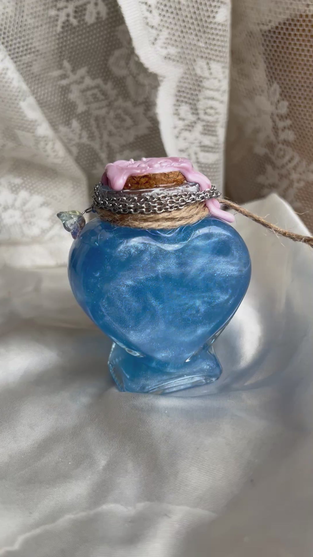 Jewelry display potion with teddy necklace